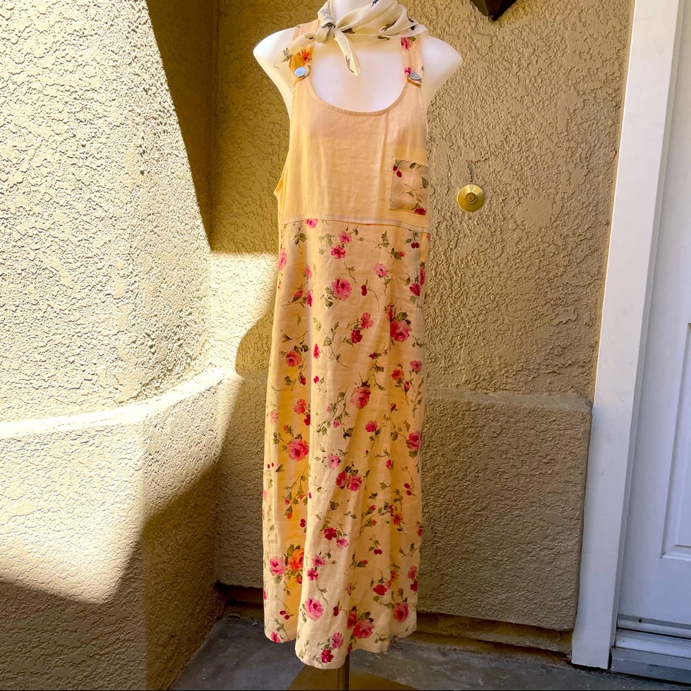 Vintage multicolored Coldwater Creek linen dress